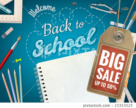 Back to School sale background. EPS 10 Back to School sale background. EPS 10 23353525