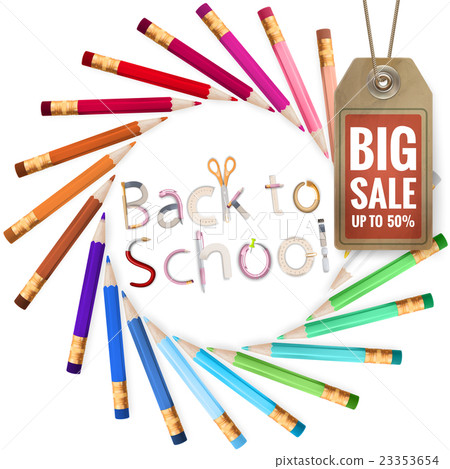 Back to School sale background. EPS 10 23353654