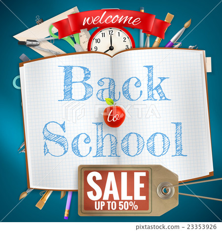 Back to School sale background. EPS 10 Back to School sale background. EPS 10 23353926