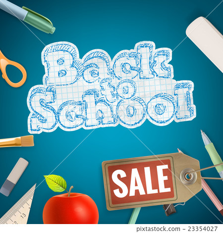 Back to School sale background. EPS 10 - Stock Illustration [23354027 ...