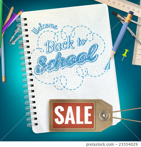 Back to School sale background. EPS 10 Back to School sale background. EPS 10 23354029
