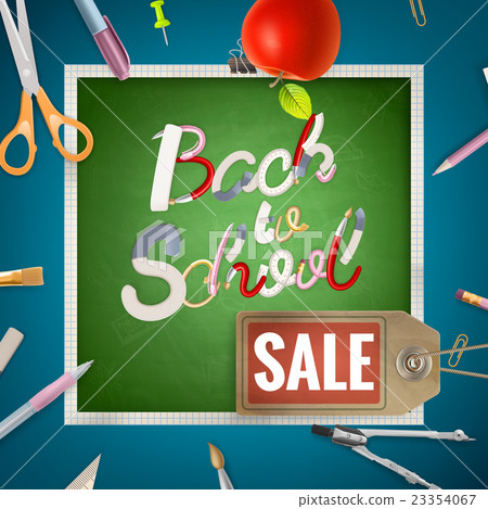 Back to School sale background. EPS 10 23354067
