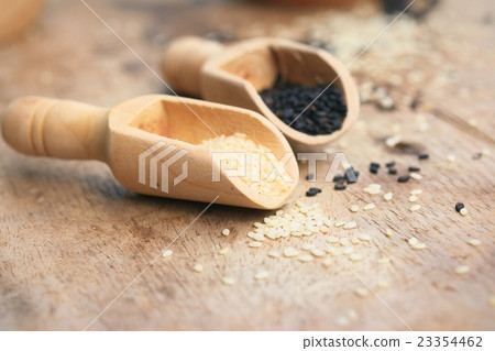Black and white sesame seeds Black and white sesame seeds 23354462