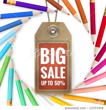 Back to School sale background. EPS 10 23355446