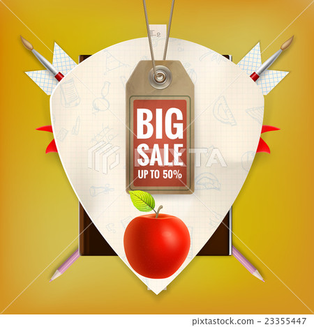 Back to School sale background. EPS 10 23355447