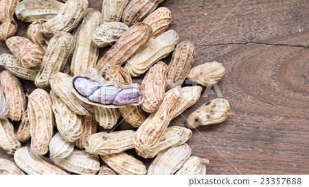 Boiled Peanuts on wooden table background. Boiled Peanuts on wooden table background. 23357688