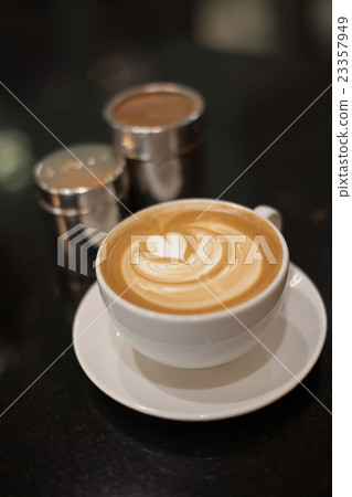 Cappuccino with heart pattern 23357949