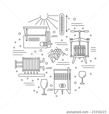 Winemaking, wine tasting graphic design concept Winemaking, wine tasting graphic design concept 23358223