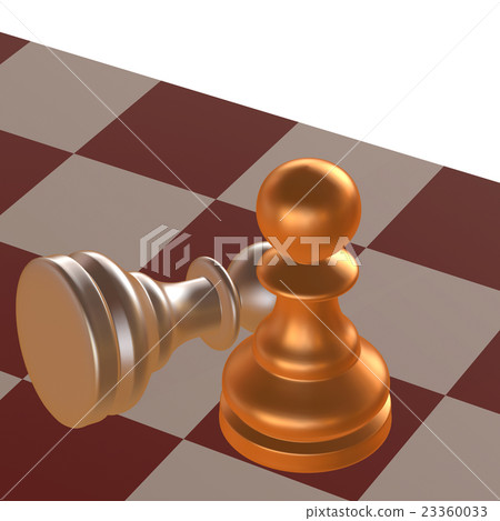 3d illustration of chess situation 3d illustration of chess situation 23360033