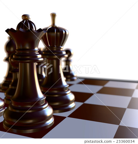 3d illustration of chess situation 3d illustration of chess situation 23360034