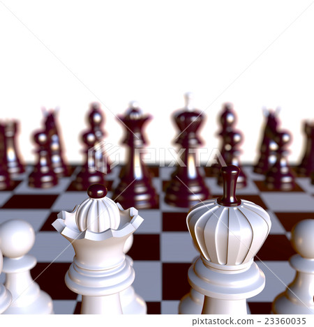 3d illustration of chess situation 3d illustration of chess situation 23360035