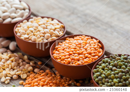 Bowls of cereal grains Bowls of cereal grains 23360148