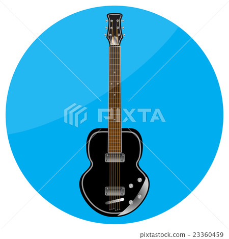 Electronic guitar icon flat Electronic guitar icon flat 23360459