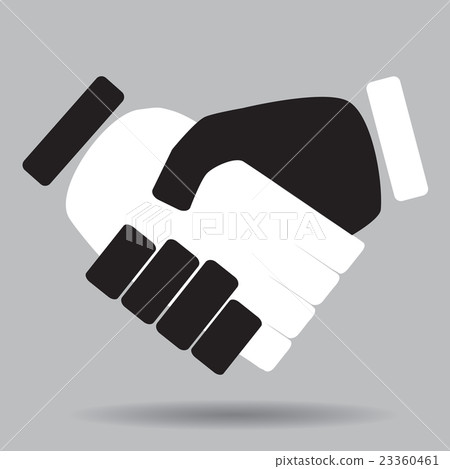 Handshake isolated white and black Handshake isolated white and black 23360461
