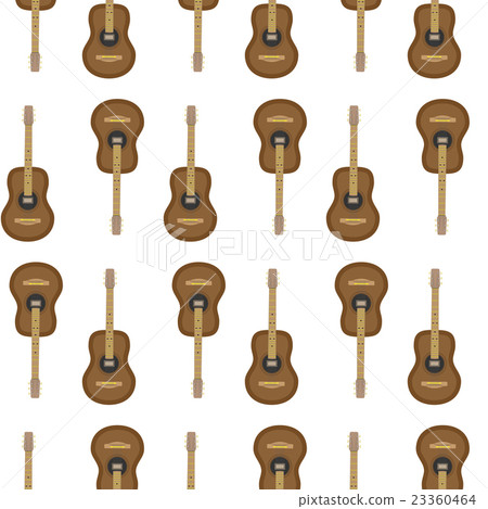 Pattern seamless acoustic guitar - Stock Illustration [23360464] - PIXTA