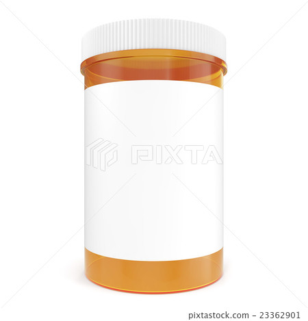 Transparent yellow bottle of prescription pill Transparent yellow bottle of prescription pill 23362901