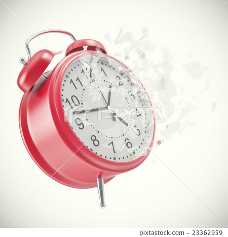 Soaring Clock alarm clock with broken glass 23362959