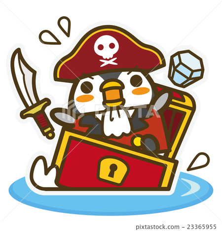 Penguin cafe pirate + treasure box 23365955