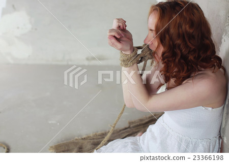 girl hands bound prisoner girl hands bound prisoner 23366198
