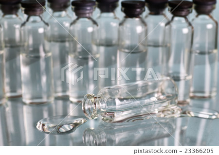 transparent vials of medicine 23366205