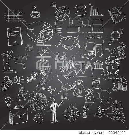 hand draw business icon hand draw business icon 23366421