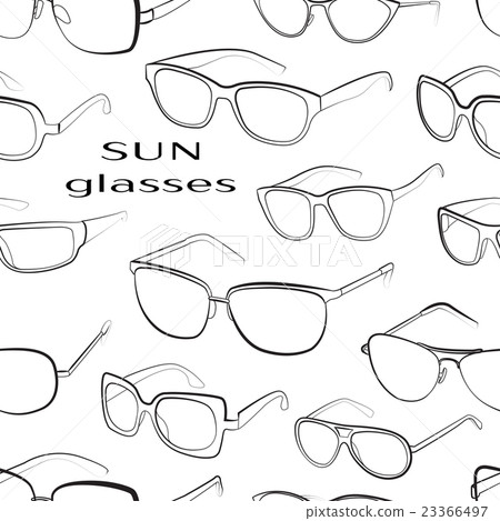 Set of the different sun glasses pattern 23366497