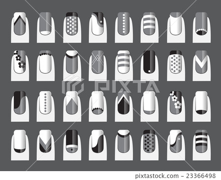Vector illustration various of nail designs. 23366498