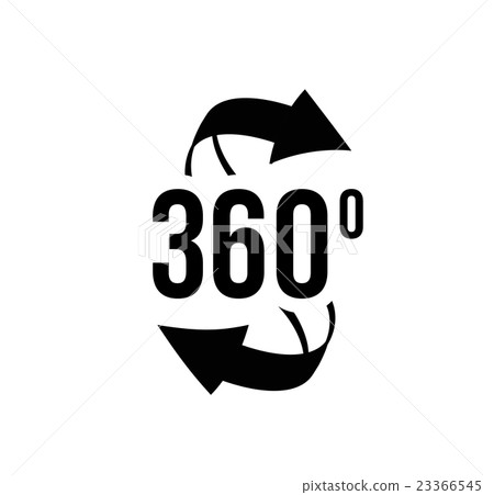 Angle 360 degrees view sign icon. - Stock Illustration [23366545] - PIXTA