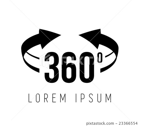 Angle 360 degrees view sign icon. Angle 360 degrees view sign icon. 23366554