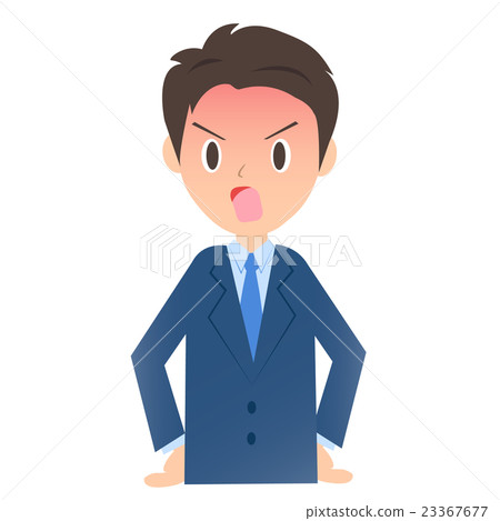 一個小生氣的商人,男性上班族的插圖素材 一個小生氣的商人,男性上班族的插圖素材 23367677