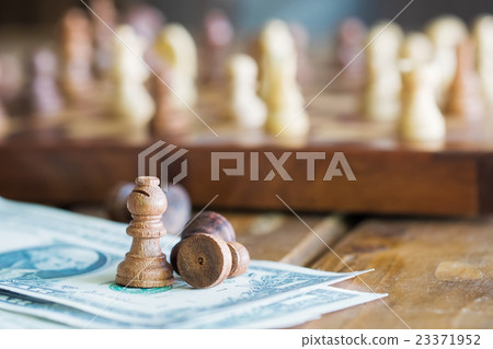 chess game for pay,vintage effect. 23371952