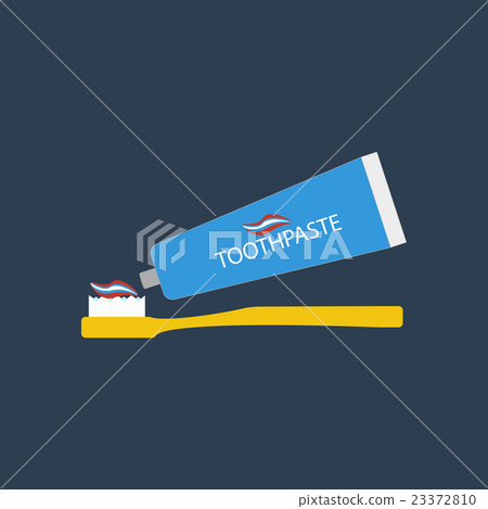 Toothbrush and toothpaste illustration - Stock Illustration [23372810 ...