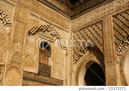 Detail of the beautiful tile mosaic decoration 23373371