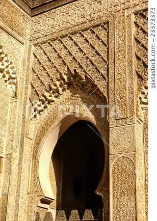 Detail of the beautiful tile mosaic decoration  23373373