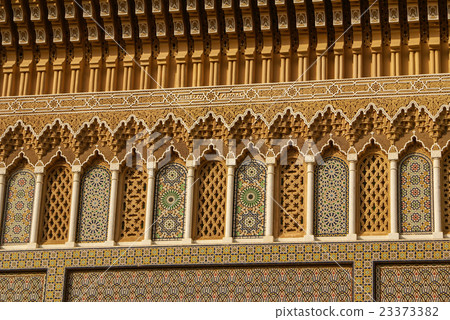 Detail of the beautiful tile mosaic decoration 23373382