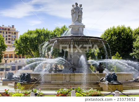 fountain at La Rotonde, Aix-en-Provence, Provence 23373652