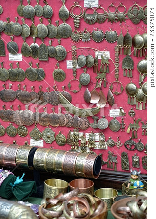 Tray with goods at a fair of medieval products 23375073
