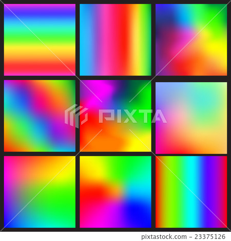 Set of rainbow mesh vector backgrounds 23375126