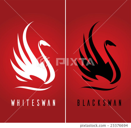 Swan. Beautiful swan. Swan logo. - Stock Illustration [23376694] - PIXTA