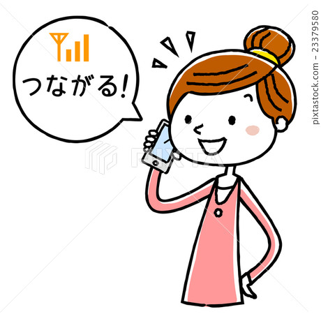 Illustration material: Women who phone Illustration material: Women who phone 23379580