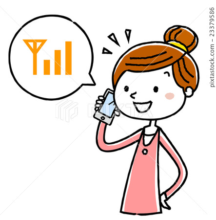 Illustration material: Women who phone Illustration material: Women who phone 23379586
