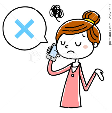Illustration material: Women who phone 23379587
