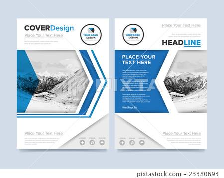 Gold annual report brochure design template vector Gold annual report brochure design template vector 23380693