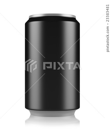 black beer can isolated on white background 23383481