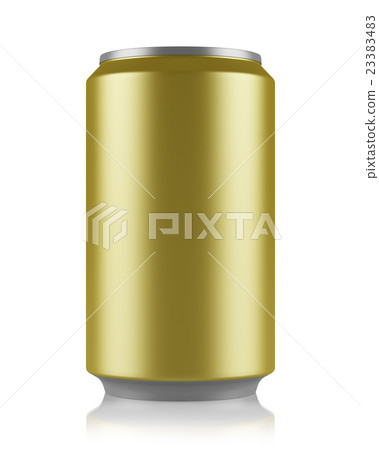 yellow beer can isolated on white background yellow beer can isolated on white background 23383483