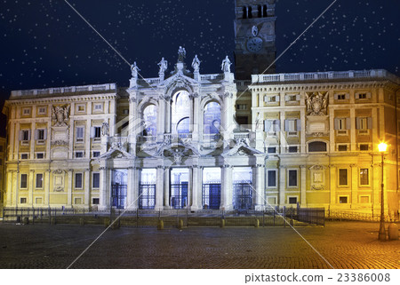 Rome. Basilica of  Santa Maria maggiore at Night i 23386008
