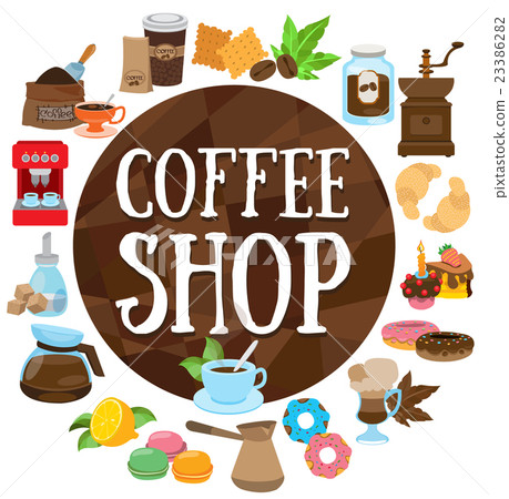 Coffeeshop logo and icons 23386282