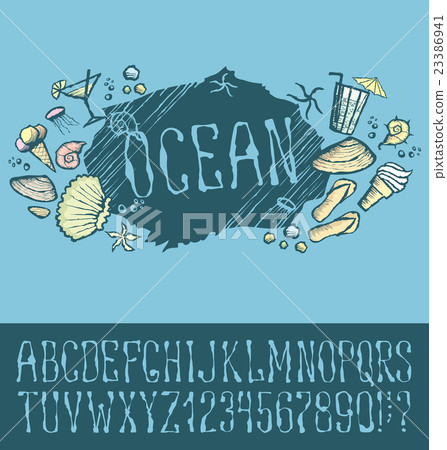 Summer beach pattern Summer beach pattern 23386941
