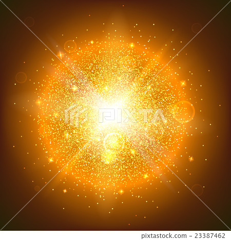 Glowing ball with particles 23387462