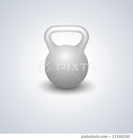 Realistic kettlebell, vector illustration. Realistic kettlebell, vector illustration. 23389280